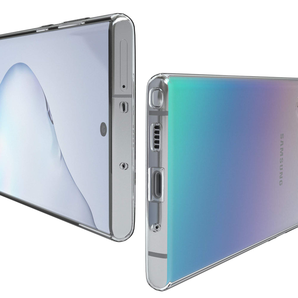 EAZY CASE Hülle kompatibel mit Samsung Galaxy Note 10 Schutzhülle Silikon, Ultra dünn, Slimcover, Handyhülle, Silikonhülle, Backcover, Durchsichtig, Klar, Transparent