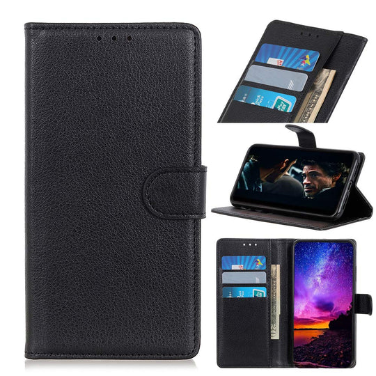 NEINEI Handyhülle für Nokia X10/X20 Hülle,TPU/PU Leder Klapphülle Handytasche mit [Standfunktion][Kartenfach][Magnetisch],Minimalismus Cover Case Schutzhülle,Schwarz
