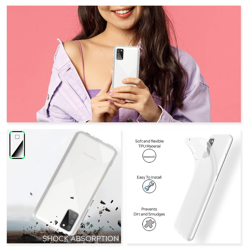 NALIA Klare Handyhülle kompatibel mit Samsung Galaxy A02s Hülle, Transparente Silikon Schutzhülle Clear Case Soft Phone Cover, Dünne Durchsichtige Handy-Tasche Ultra-Slim Bumper Etui Schale Backcover