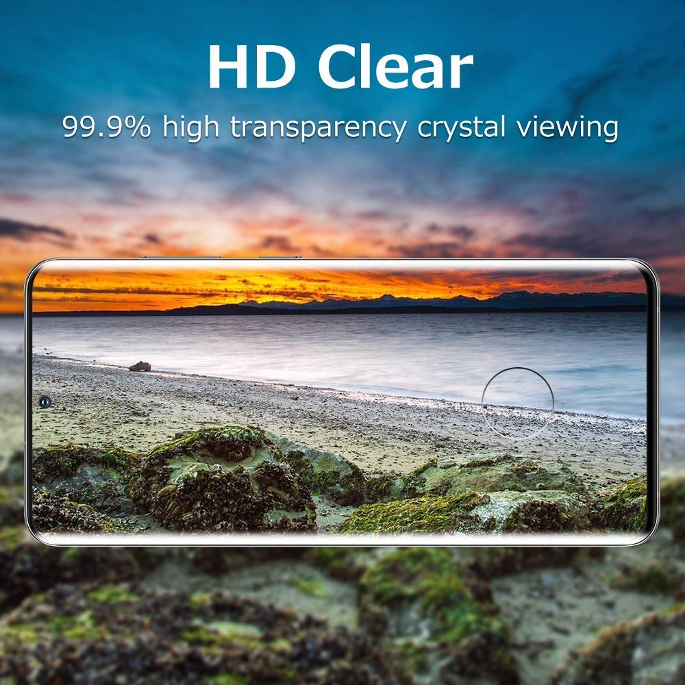 Galaxy S20 Plus Panzerglas Schutzfolie, Fingerabdrucksensor Kompatible - HD Clear - 9H Härte - Blasenfrei - Hohe Qualität Panzerglasfolie für Samsung Galaxy S20 Plus