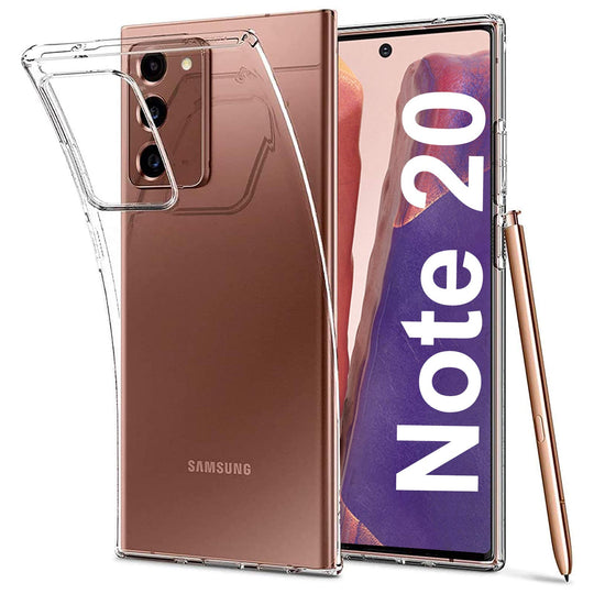 Eiselen Silikon Hülle Kompatibel mit Samsung Galaxy Note 20, Weiche case, Ultra-dünne Stylische Stoßfest Fallschutz Vollkörperschutz Handyhülle Schutzhülle für Samsung Galaxy Note 20 - Klar
