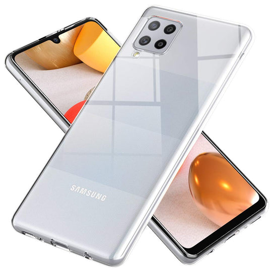 NALIA Klare Handyhülle kompatibel mit Samsung Galaxy A42 5G Hülle, Transparente Silikon Schutzhülle Clear Case Soft Phone Cover, Dünne Durchsichtige Handy-Tasche Ultra-Slim Bumper Etui - Transparent