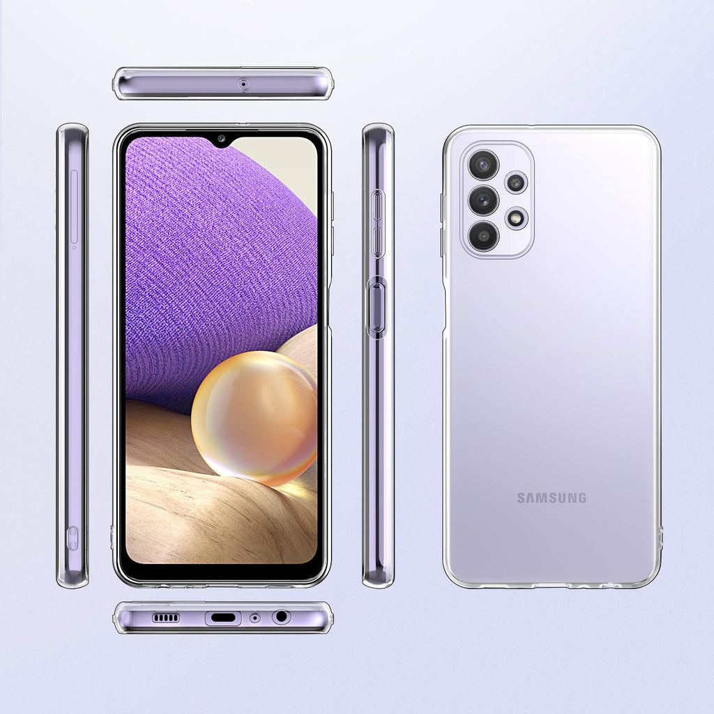 EasyAcc Klar Silikon Hülle Kompatibel mit Samsung Galaxy A32 5G, Dünne Weiche Transparent TPU Schutzhülle Slim Hülle Klar