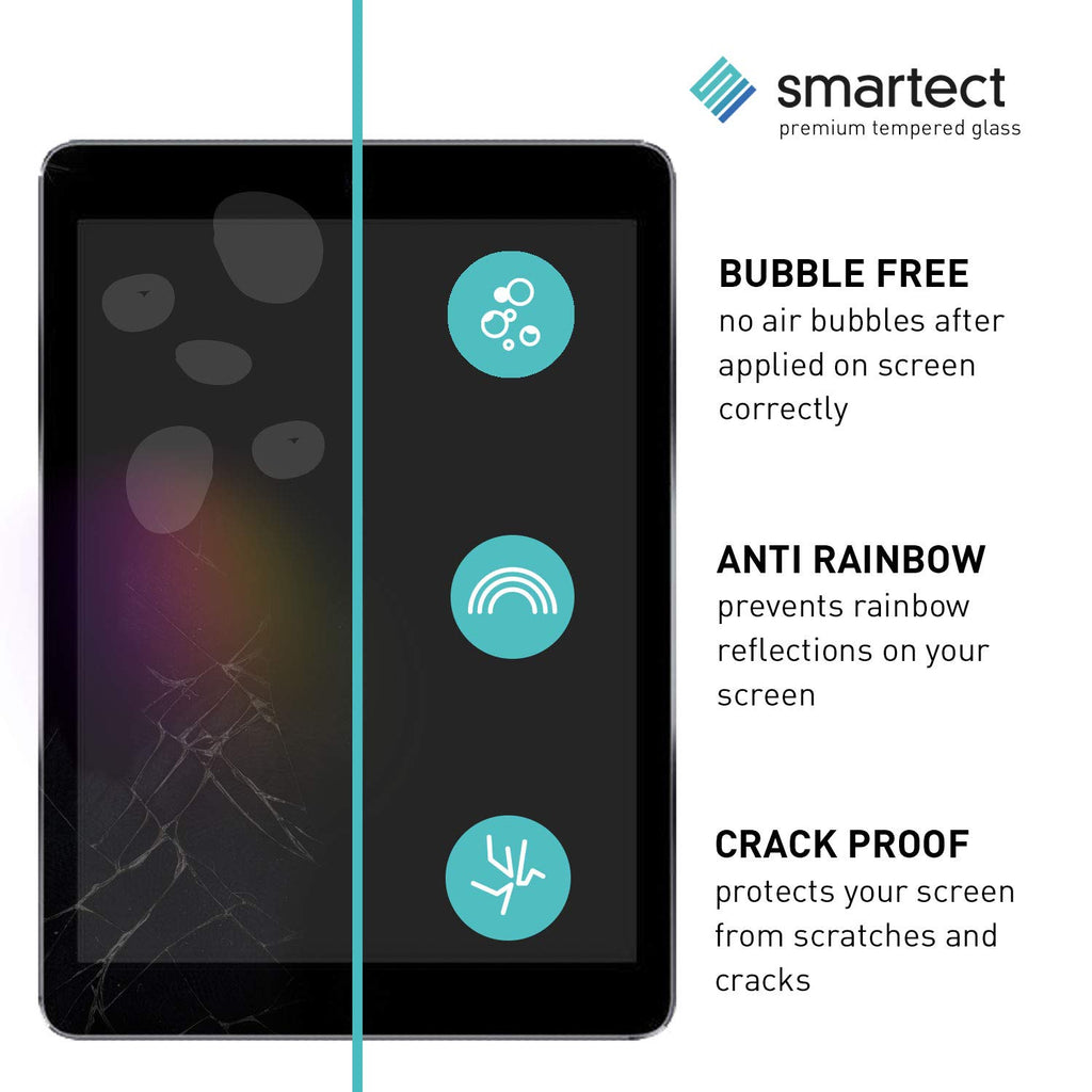 smartect Schutzglas kompatibel mit Samsung Galaxy Tab S6 - Tempered Glass mit 9H Härte - Blasenfreie Schutzfolie - Anti-Kratzer Displayschutzfolie