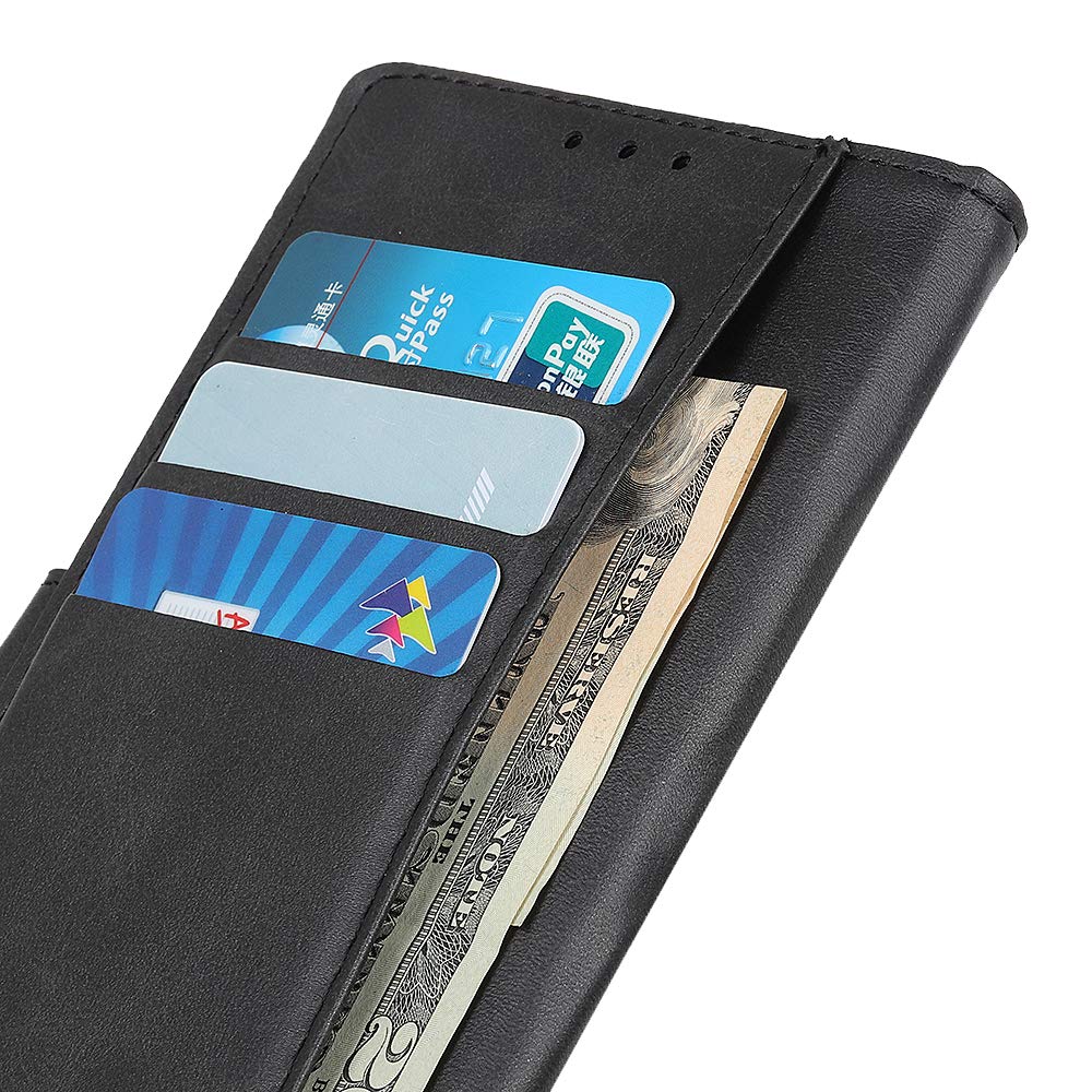 Dedux Flip Hülle für Oppo A94 5G / Oppo Reno5 Z 5G, [Standfunktion] Geschäft Handyhülle Tasche Leder Magnetisch Flip Cover Brieftasche Etui Schutzhülle. Schwarz