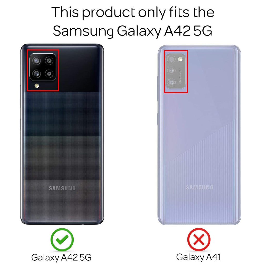 NALIA Klare Handyhülle kompatibel mit Samsung Galaxy A42 5G Hülle, Transparente Silikon Schutzhülle Clear Case Soft Phone Cover, Dünne Durchsichtige Handy-Tasche Ultra-Slim Bumper Etui - Transparent
