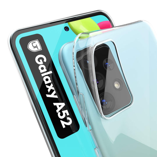 UTECTION Silikonhülle für Samsung Galaxy A52 - Kein Vergilben, durchsichtige Hülle - Ultra Clear Flex Case transparent - Flexible dünne Handyhülle, leicht, passgenau - TPU Soft Schutzhülle