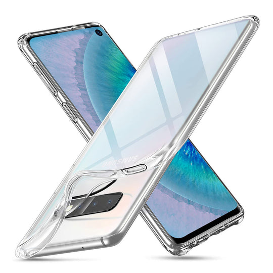 Hülle Kompatibel mit Samsung Galaxy S10, Stoßfest Schützend TPU Ultradünne Klar Silikonhülle, Anti-Rutsch-Handyhülle, Kratzfeste Schutzhülle für Samsung Galaxy S10 - Transparent