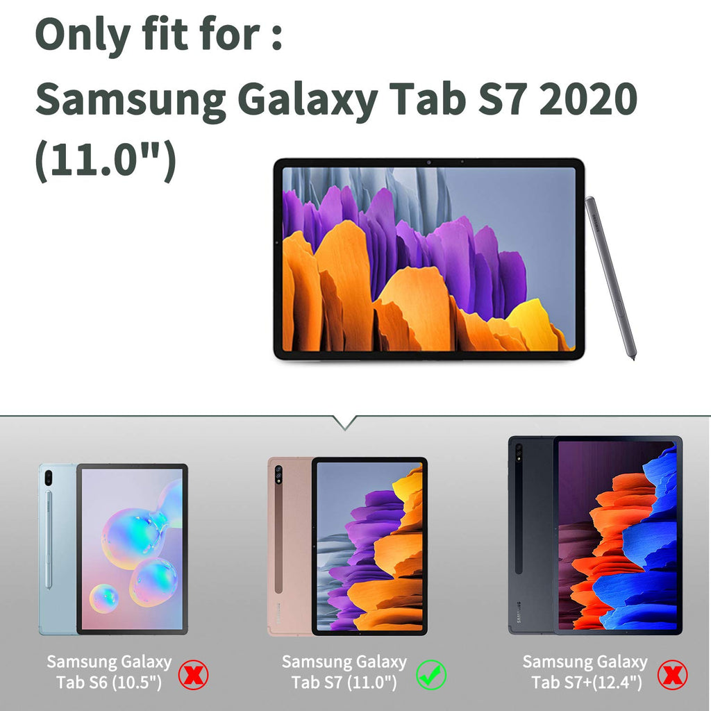 EasyAcc Hülle Kompatibel mit Samsung Galaxy Tab S7 2020 - Ultra Dünn mit Auto aufwachen/Schlaf Funktion Standfunktion Slim PU Leder Schutzhülle Passt für Samsung Galaxy Tab S7 2020, Schwarz