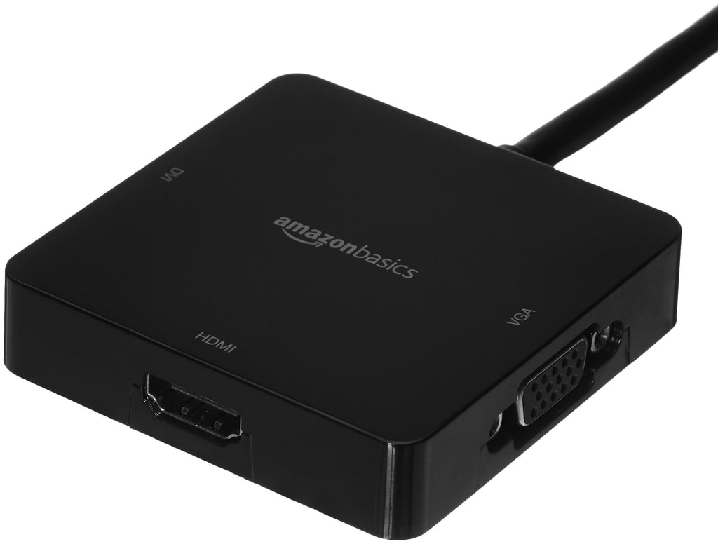 Amazon Basics Mini Displayport auf HDMI/DVI/VGA Adapter - Schwarz