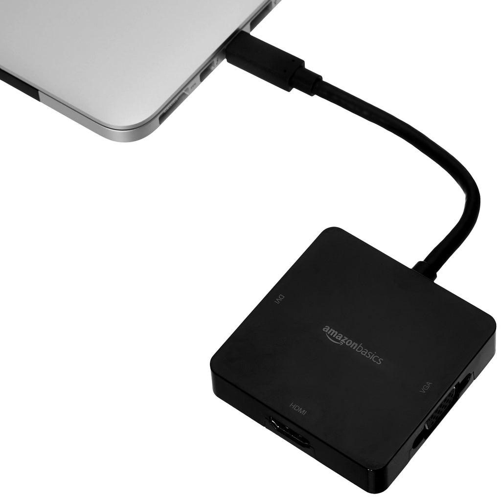 Amazon Basics Mini Displayport auf HDMI/DVI/VGA Adapter - Schwarz