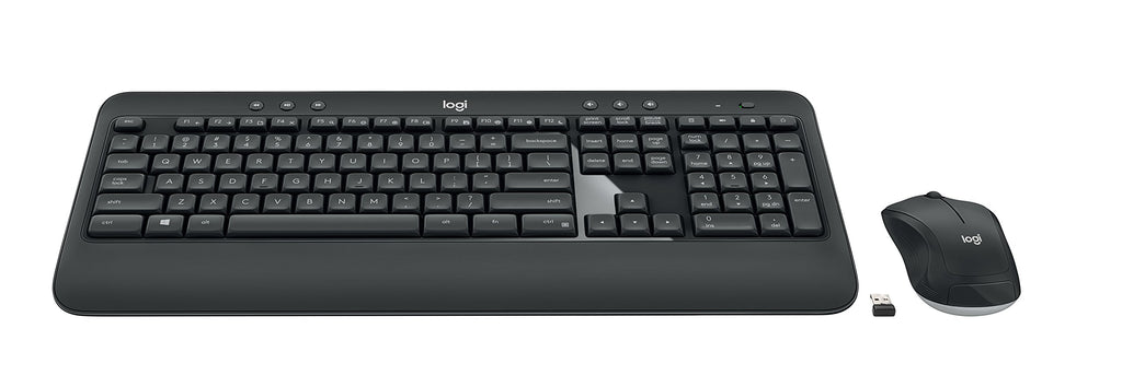 Logitech MK540 Tastatur RF Wireless QWERTY US International Schwarz, Weiß - Tastaturen (Kabellos, RF Wireless, Membran-Schlüsselschalter, QWERTY, Schwarz, Weiß, Maus enthalten)