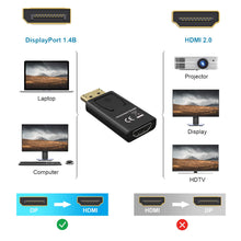 Laden Sie das Bild in den Galerie-Viewer, DisplayPort auf HDMI Adapter Konverter DP 1.2 zu HDMI 1.3 1080P mit Audioübertragung @Reconnect