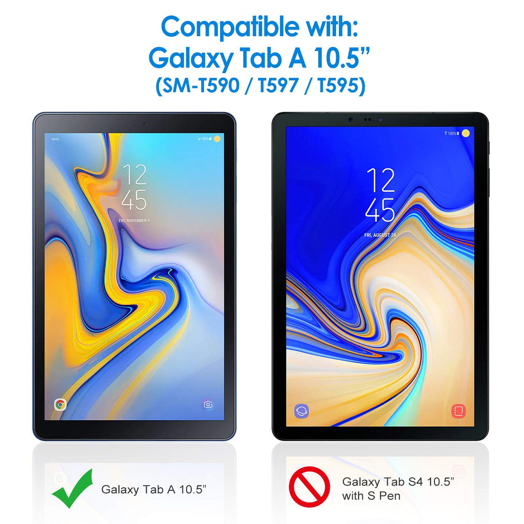 JETech Schutzfolie Kompatibel mit Samsung Galaxy Tab A 10.5 Zoll 2018 (SM-T590/T595/T597), Gehärtetem Glas Displayschutzfolie