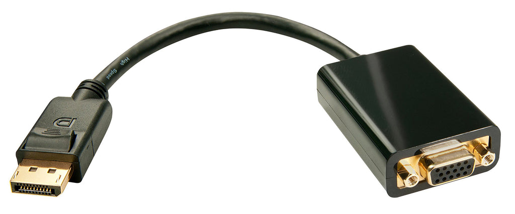 Lindy 41006 Konverterkabel DisplayPort nach VGA, aktiv schwarz