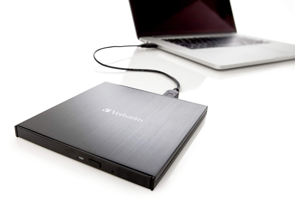 Verbatim External Slimline USB 3.0 Blu-ray und MDisc Brenner, externes Laufwerk, schnelle Datensicherung, mit Nero Burn & Archive
