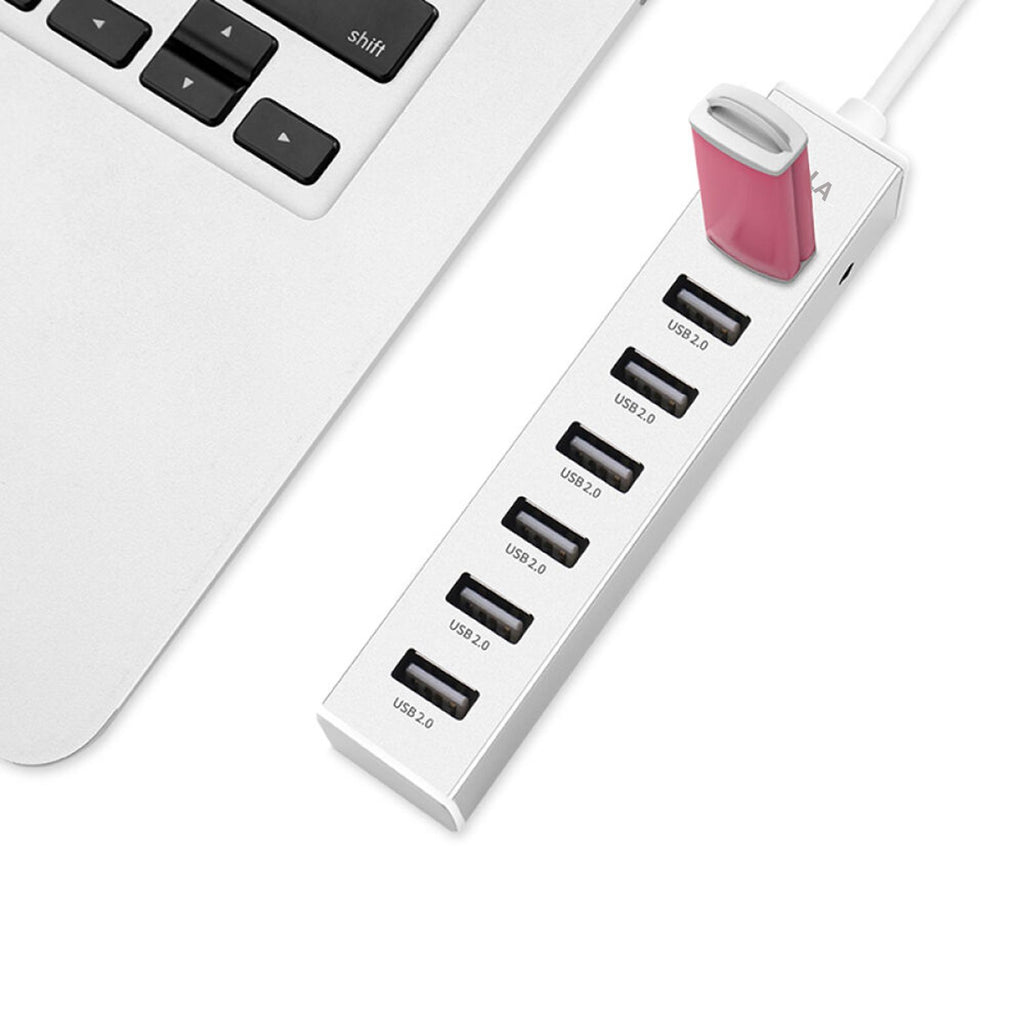 zedela Hub USB 3.0+USB 2.0-7 Superspeed Ports mit 1 Ladeport und 7 EIN für PC/MAC, Netbook,Ultrabooks, Tablet-PC und weiteren USB 3.0 kompatiblen Geräten(ohne Netzteil)