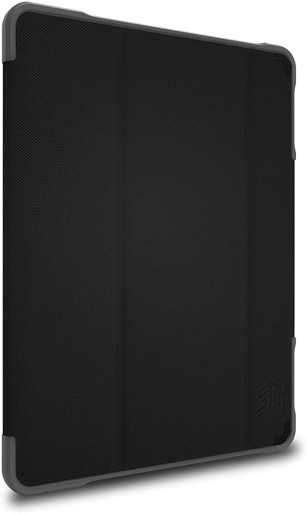 STM Bags Dux Plus DUO Case für Apple iPad 10,2" (2019 & 2020) - schwarz/transparent [Militär Standard I Apple Pencil / Logitech Crayon Fach I Wasserabweisend I Standfunktion I Wake/sleep]