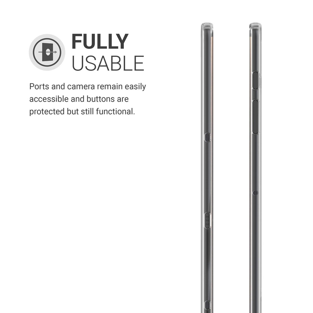 kwmobile Hülle kompatibel mit Samsung Galaxy Tab S7 Plus - Silikon Tablet Cover Case Schutzhülle Transparent
