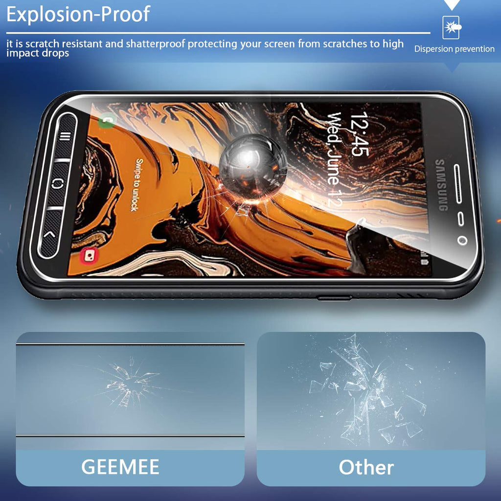 GEEMEE für Samsung Galaxy Xcover 4S/ 4 Panzerglas Schutzfolie Displayschutzfolie, 9H Filmhärte Gehärtetem Schutzglas Hohe Empfindlichkeit Panzerglas Displayschutzfolie (Transparent)