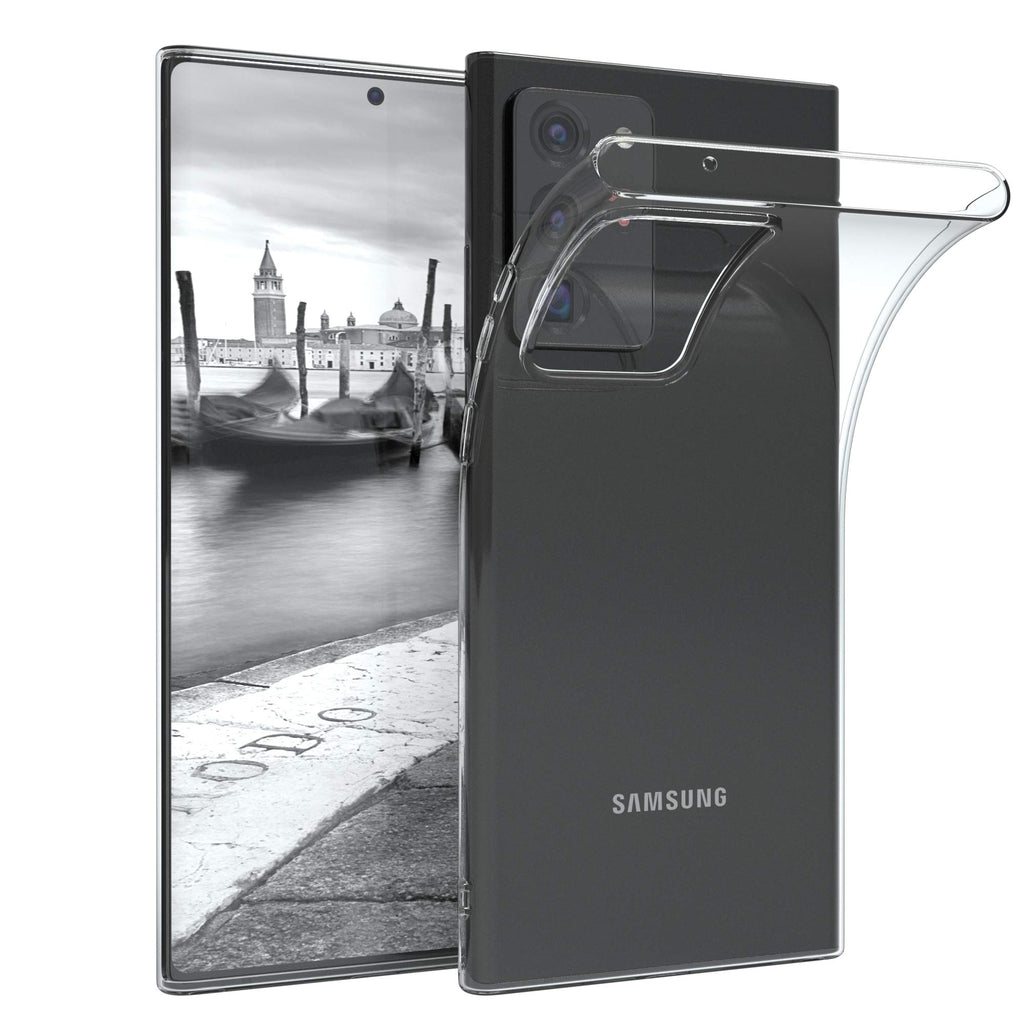 EAZY CASE Hülle kompatibel mit Samsung Galaxy Note 20 Ultra Schutzhülle Silikon, Ultra dünn, Slimcover, Handyhülle, Silikonhülle, Backcover, Durchsichtig, Klar Transparent
