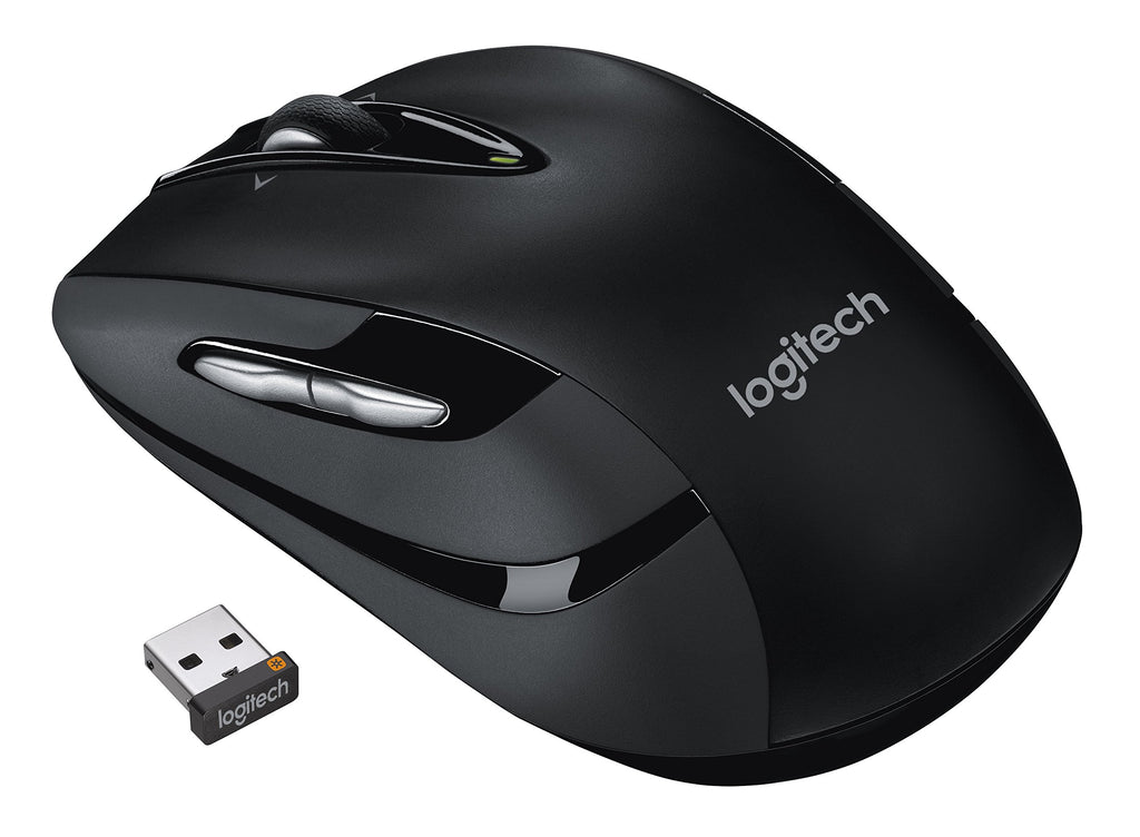 Logitech M545 Kabellose Maus, 2.4GHz Verbindung via Unifying USB-Empfänger, 1000 DPI Optischer Sensor, 18-Monate Akkulaufzeit, 7 Tasten, PC/Mac - Schwarz