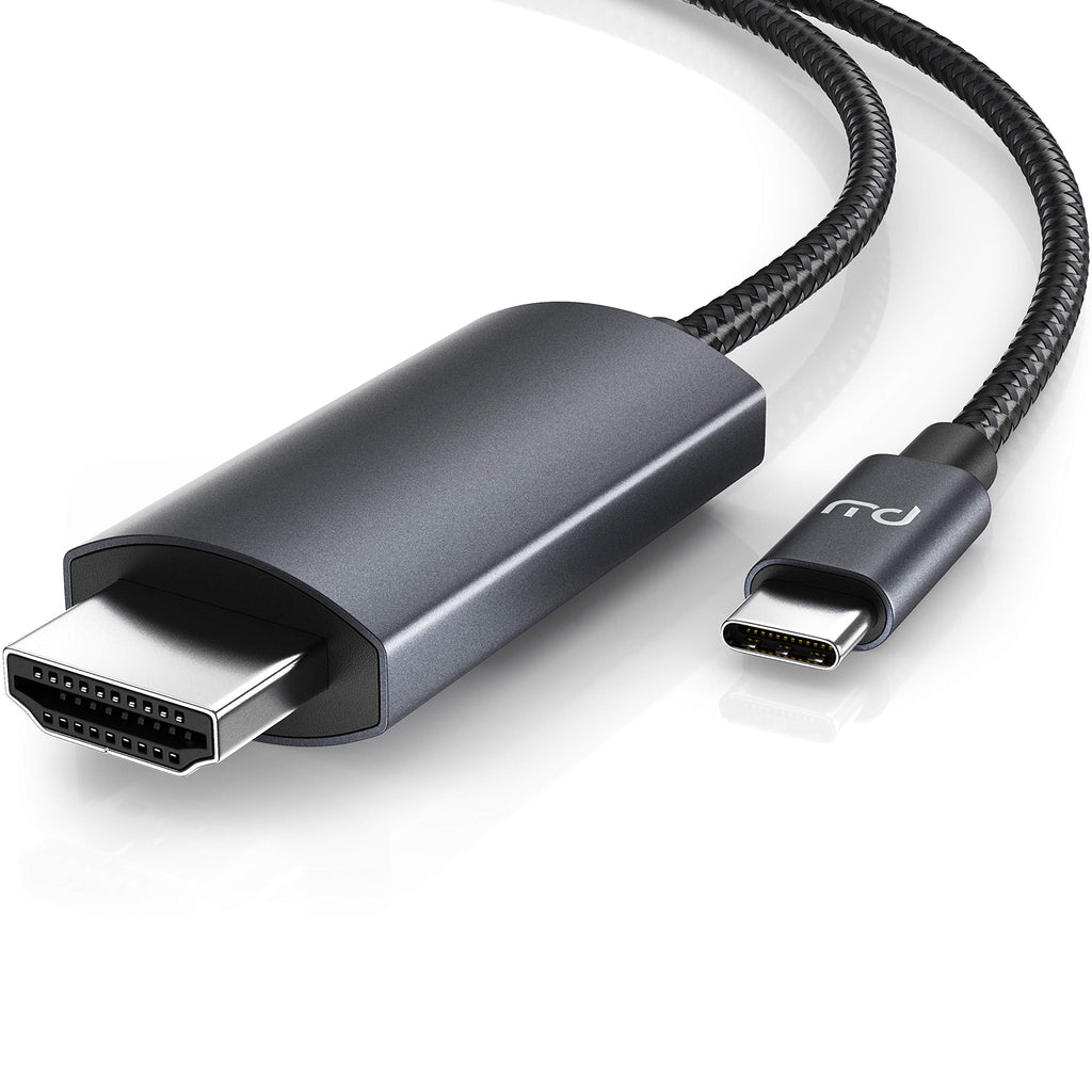 CSL - USB C zu HDMI Kabel 4k 60Hz - 2m - HDTV 4K Kabel – USB Typ C zu HDMI 2.0 - kompatibel mit MacBook Pro 2020 2019 2018 2017, MacBook Air, iPad Pro, Surface Book 2, Galaxy S10 UVM - schwarz