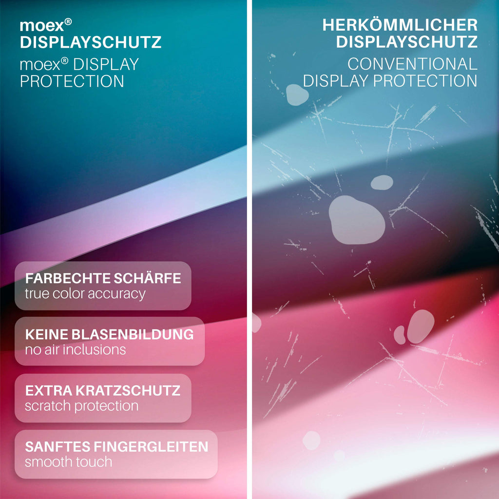 moex Panzerglas kompatibel mit Samsung Galaxy A42 5G - Schutzfolie aus Glas, bruchsichere Displayschutz Folie, Crystal Clear Panzerglasfolie, 2X Stück