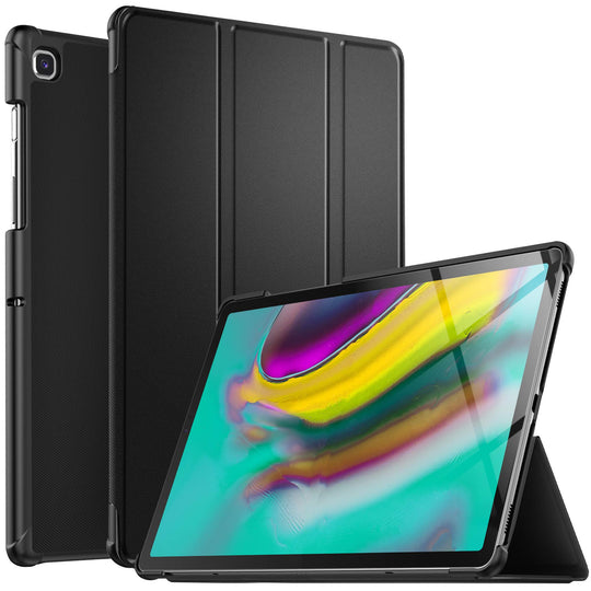 IVSO Samsung Galaxy Tab S5e Hülle, Galaxy Tab S5e Schutzhülle, Samsung Tab S5e Case, Hochwertiges PU mit Standfunktion Geeignet für Samsung Galaxy Tab S5e T720/T725 10.5 Zoll, Schwarz