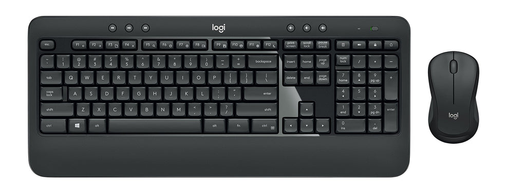 Logitech MK540 Tastatur RF Wireless QWERTY US International Schwarz, Weiß - Tastaturen (Kabellos, RF Wireless, Membran-Schlüsselschalter, QWERTY, Schwarz, Weiß, Maus enthalten)