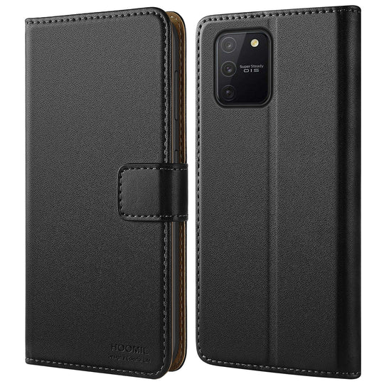 HOOMIL Handyhülle für Samsung Galaxy S10 Lite Hülle, Premium Leder Flip Schutzhülle für Samsung Galaxy S10 Lite Tasche - Schwarz