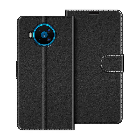 COODIO Handyhülle für Nokia 8.3 5G Handy Hülle, Nokia 8.3 5G Hülle Leder Handytasche für Nokia 8.3 5G Klapphülle Tasche, Schwarz