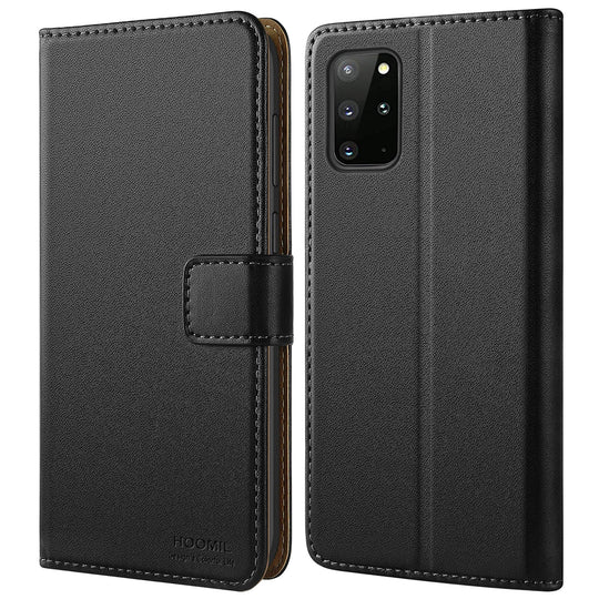 HOOMIL Handyhülle für Samsung Galaxy S20 Plus Hülle Leder Tasche Flip Case Schutzhülle Kompatibel mit Samsung S20 Plus Hülle Schwarz