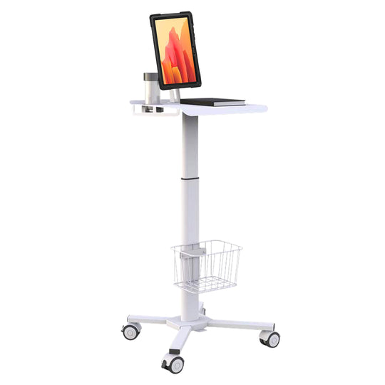 B2Bworkplace Workstation, Samsung Galaxy Tab A7, Rollständer weiß