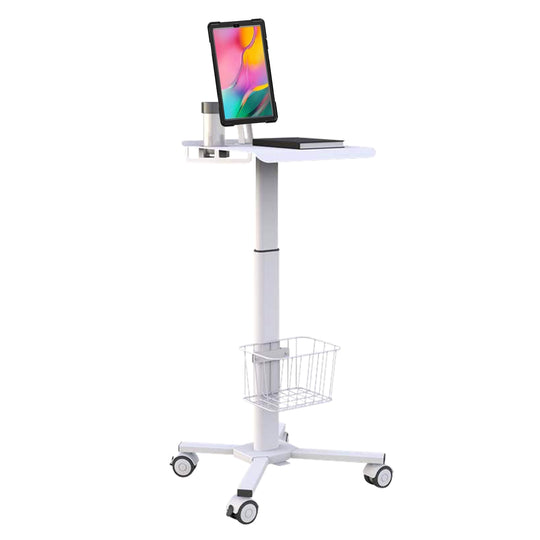 B2Bworkplace Workstation, Samsung Galaxy Tab A 10.1" (2019), Rollständer weiß