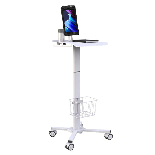 B2Bworkplace Workstation, Samsung Galaxy Tab Active 3 8", Rollständer weiß