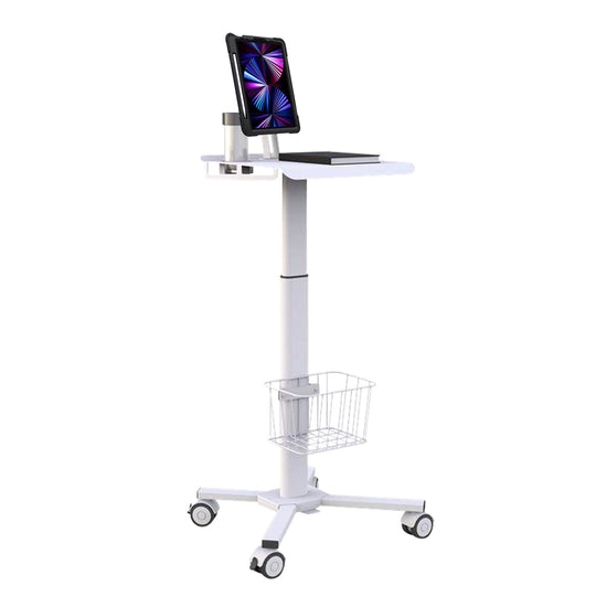 B2Bworkplace Workstation, Apple 11" iPad Pro (3. Generation), Rollständer weiß