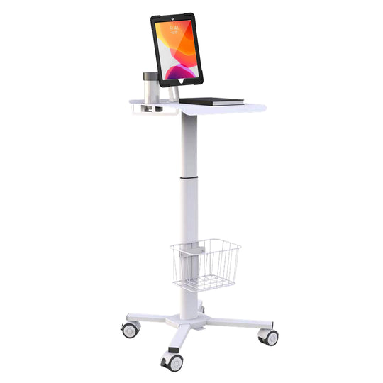B2Bworkplace Workstation, Apple iPad 10.2" (8. Generation), Rollständer weiß